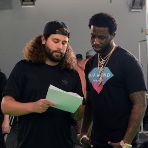 Kellen Dengler directing a commercial ad campaign for Footaction with rapper Gucci Mane